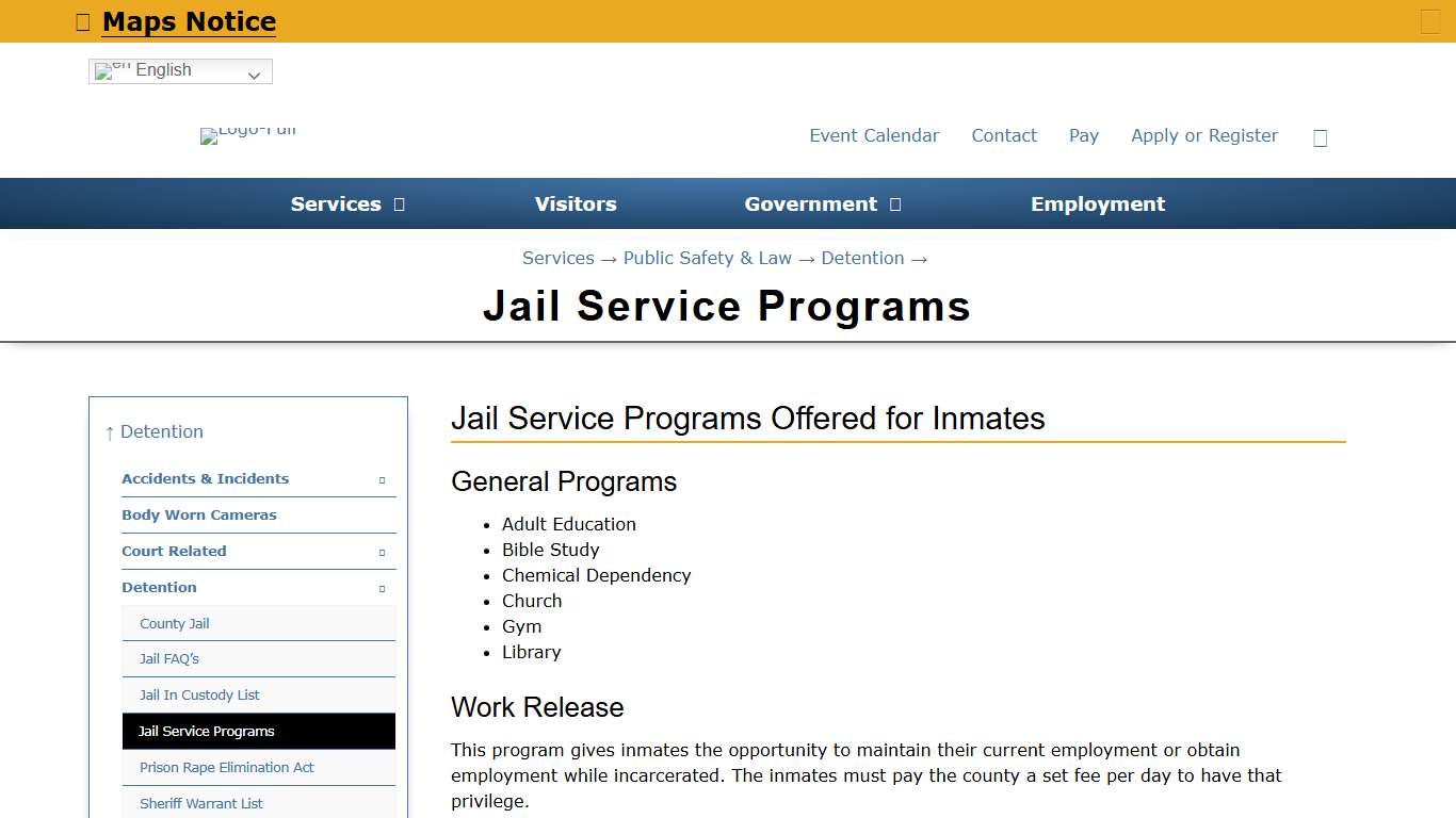 Jail Service Programs - Otter Tail County, MN